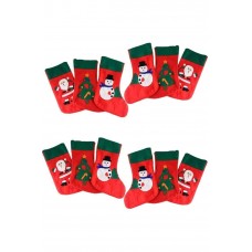 Yılbaşı Temalı Elyaf Çorap Noel Hediye Dağıtma Çorabı
